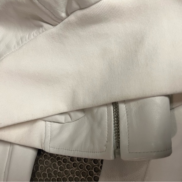 NWT Lamarque Women's White Leather Jacket - Picture 5 of 6